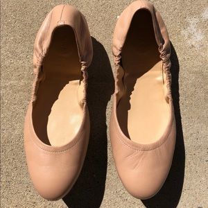 J. Crew tan leather ballet flats